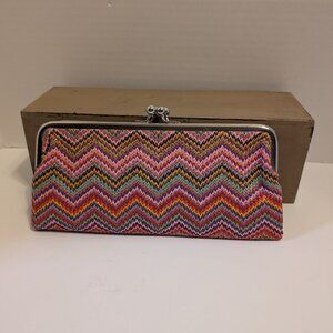 Christopher & Banks Pink Chevron Pattern Clutch/Bag/Purse NWT